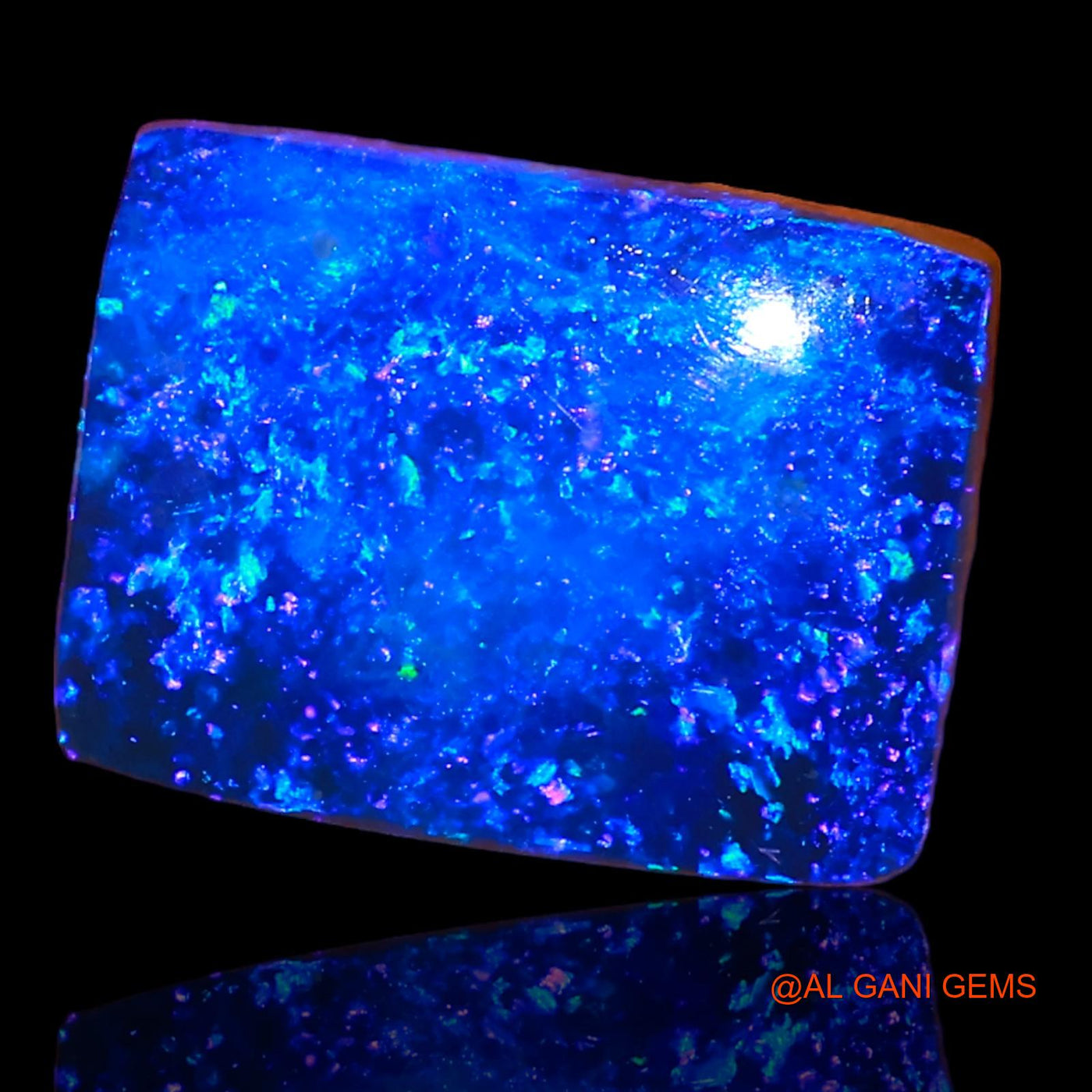 6.30 Cts Lab-Created Australian Doublet Opal Loose Gemstone Square Cabochon 12x9x4 mm D-31