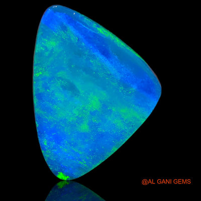 5.65 Cts Lab-Created Australian Doublet Opal Loose Gemstone Trillion Cabochon 15x11x3 mm D-32