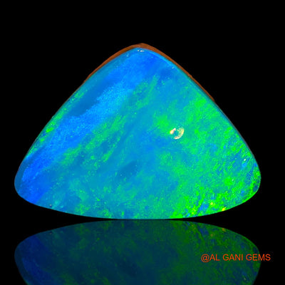 5.65 Cts Lab-Created Australian Doublet Opal Loose Gemstone Trillion Cabochon 15x11x3 mm D-32