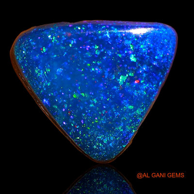 5.90 Cts Lab-Created Australian Doublet Opal Loose Gemstone Trillion Cabochon 12x11x4 mm D-33