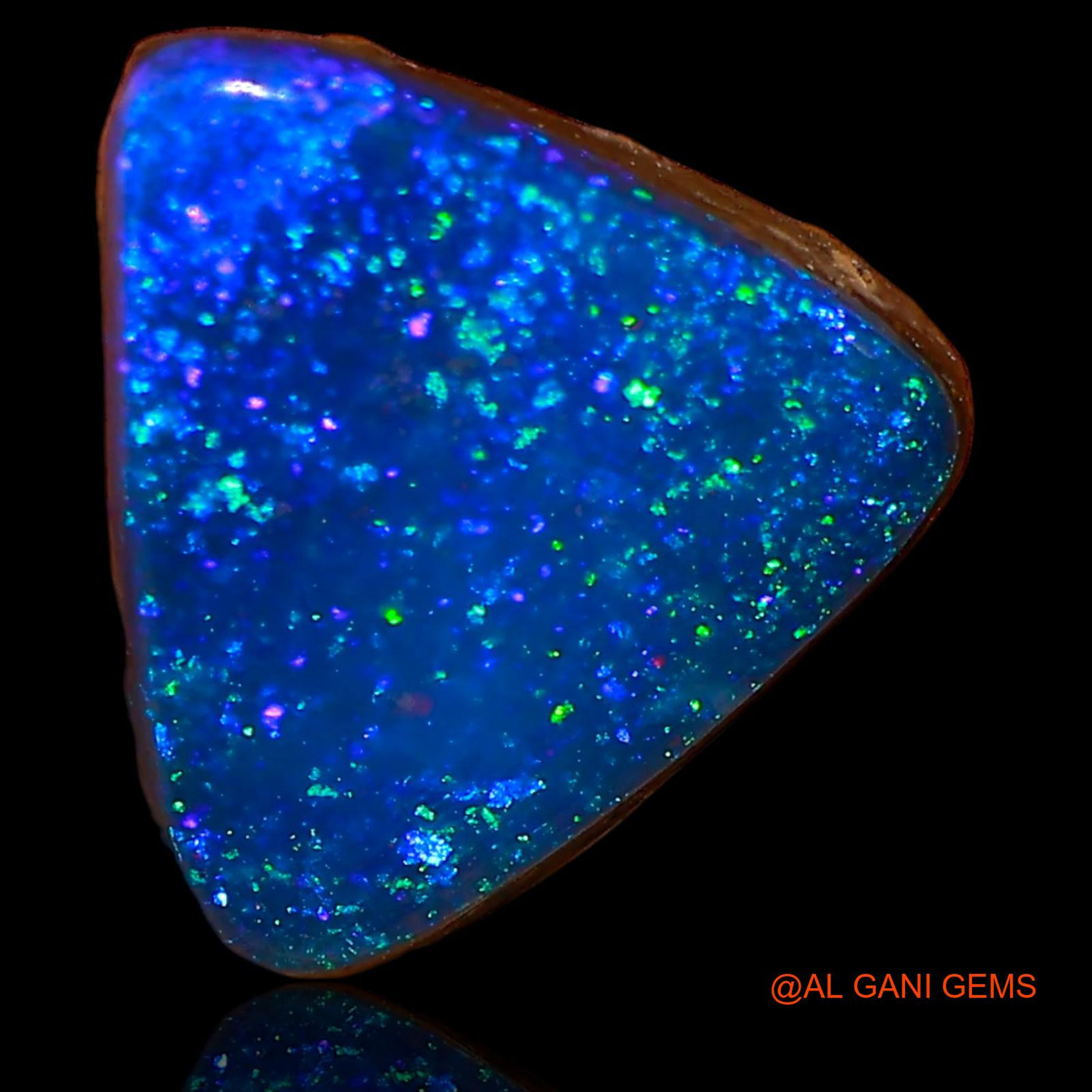 5.90 Cts Lab-Created Australian Doublet Opal Loose Gemstone Trillion Cabochon 12x11x4 mm D-33