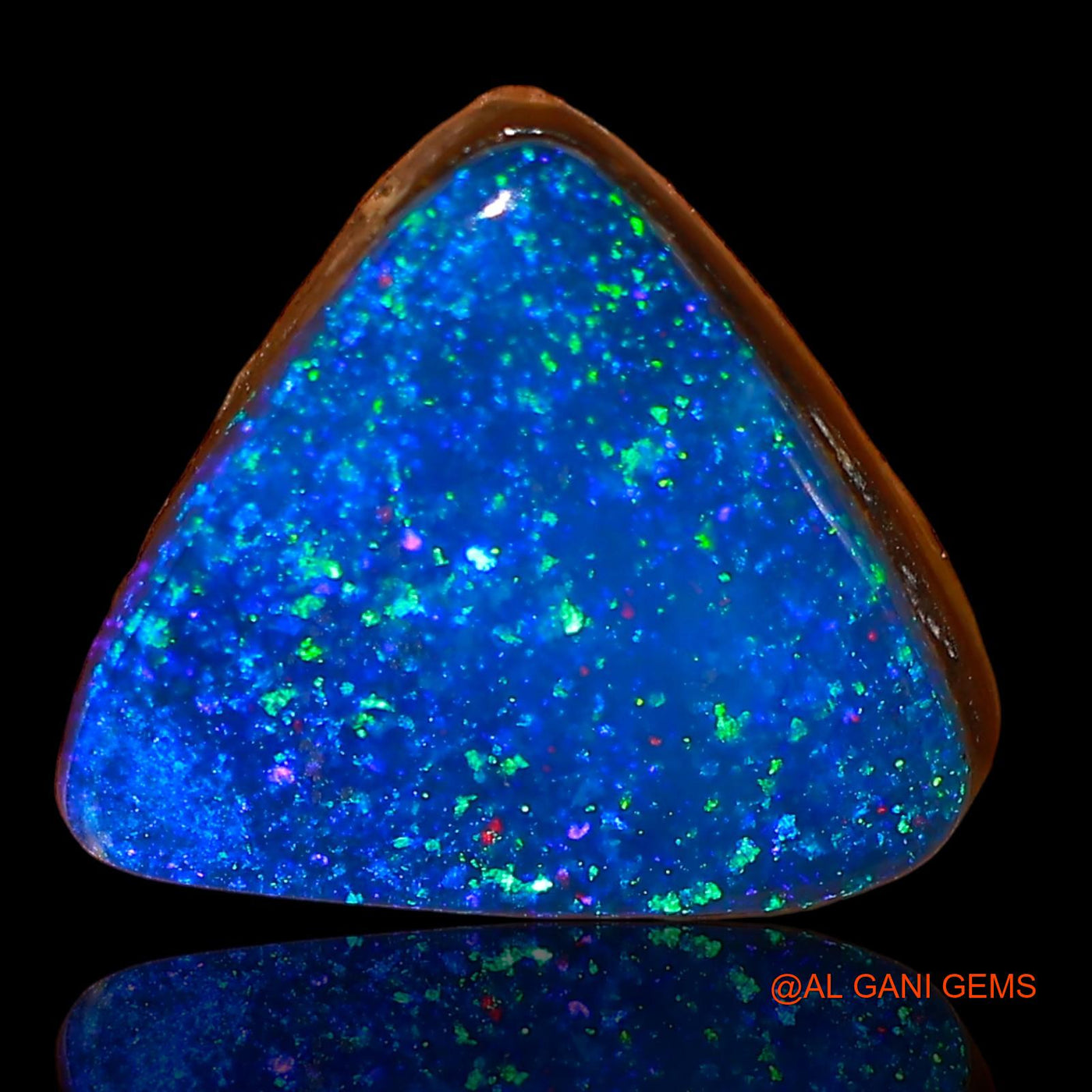 5.90 Cts Lab-Created Australian Doublet Opal Loose Gemstone Trillion Cabochon 12x11x4 mm D-33