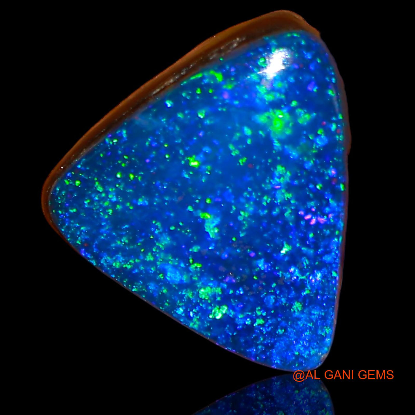 5.90 Cts Lab-Created Australian Doublet Opal Loose Gemstone Trillion Cabochon 12x11x4 mm D-33