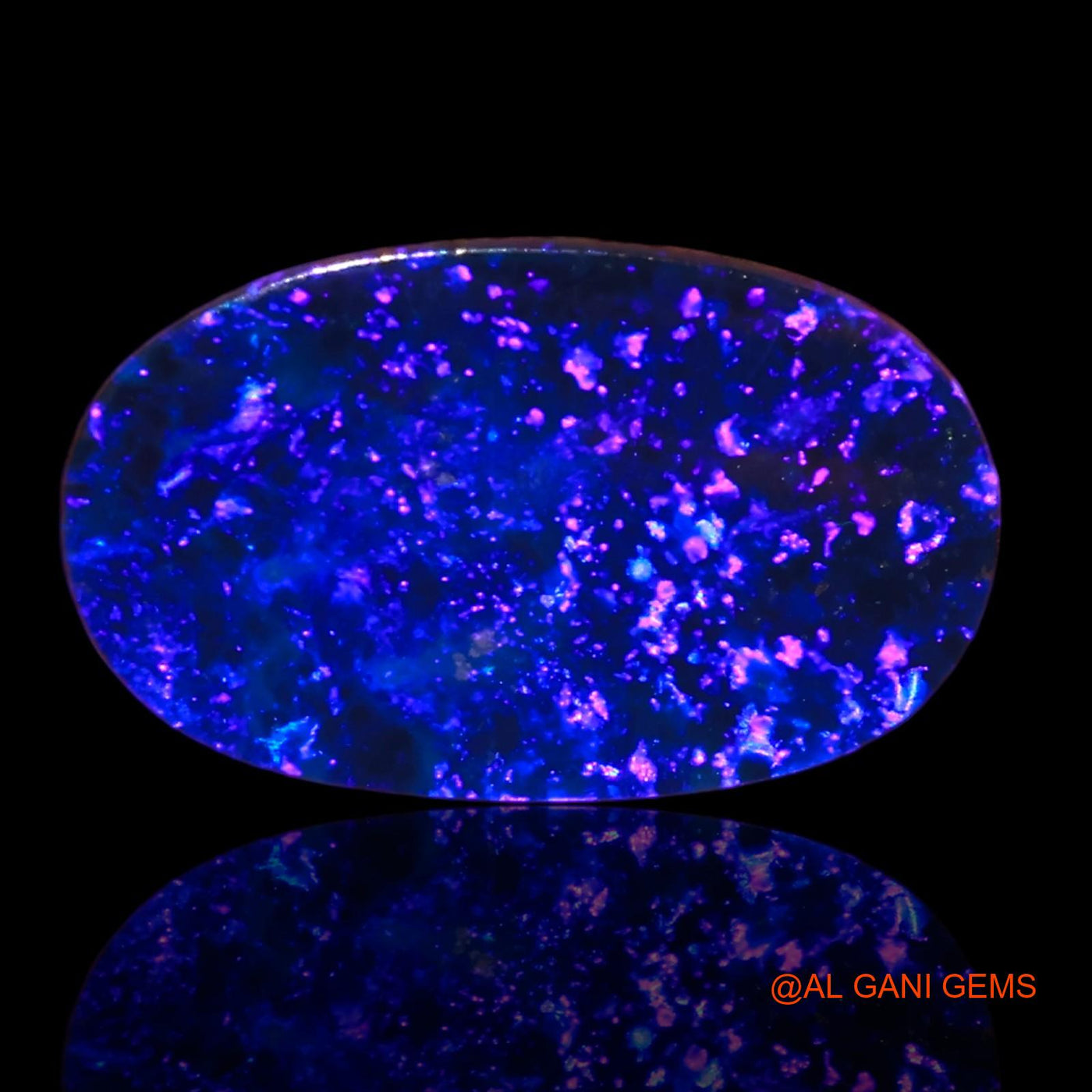 Lab-Created Doublet Opal Gemstone 5.35 Cts Loose Oval Cabochon From Australia 16x9x4 mm D-34
