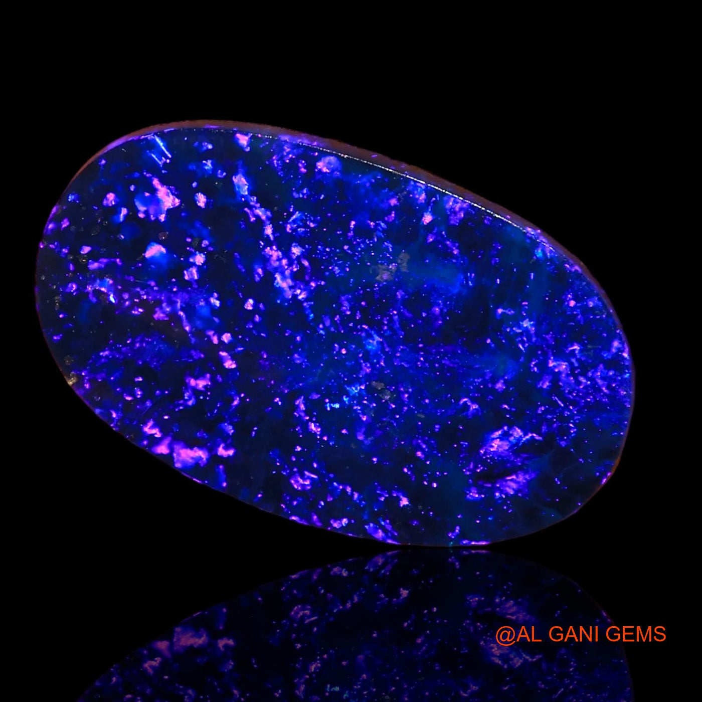 Lab-Created Doublet Opal Gemstone 5.35 Cts Loose Oval Cabochon From Australia 16x9x4 mm D-34