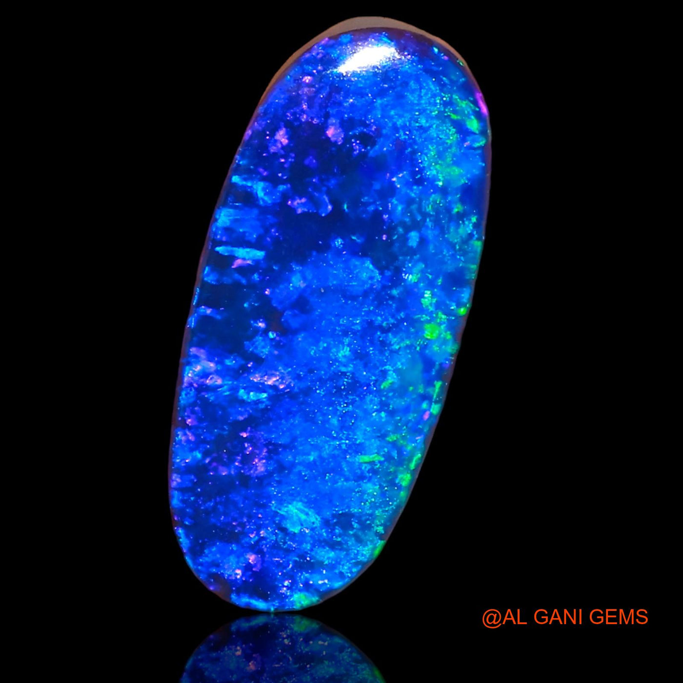 Lab-Created Doublet Opal Gemstone 6.20 Cts Loose Oval Cabochon From Australia 18x8x5 mm D-35