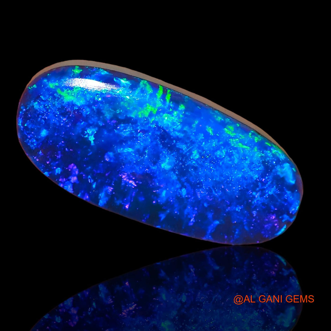 Lab-Created Doublet Opal Gemstone 6.20 Cts Loose Oval Cabochon From Australia 18x8x5 mm D-35
