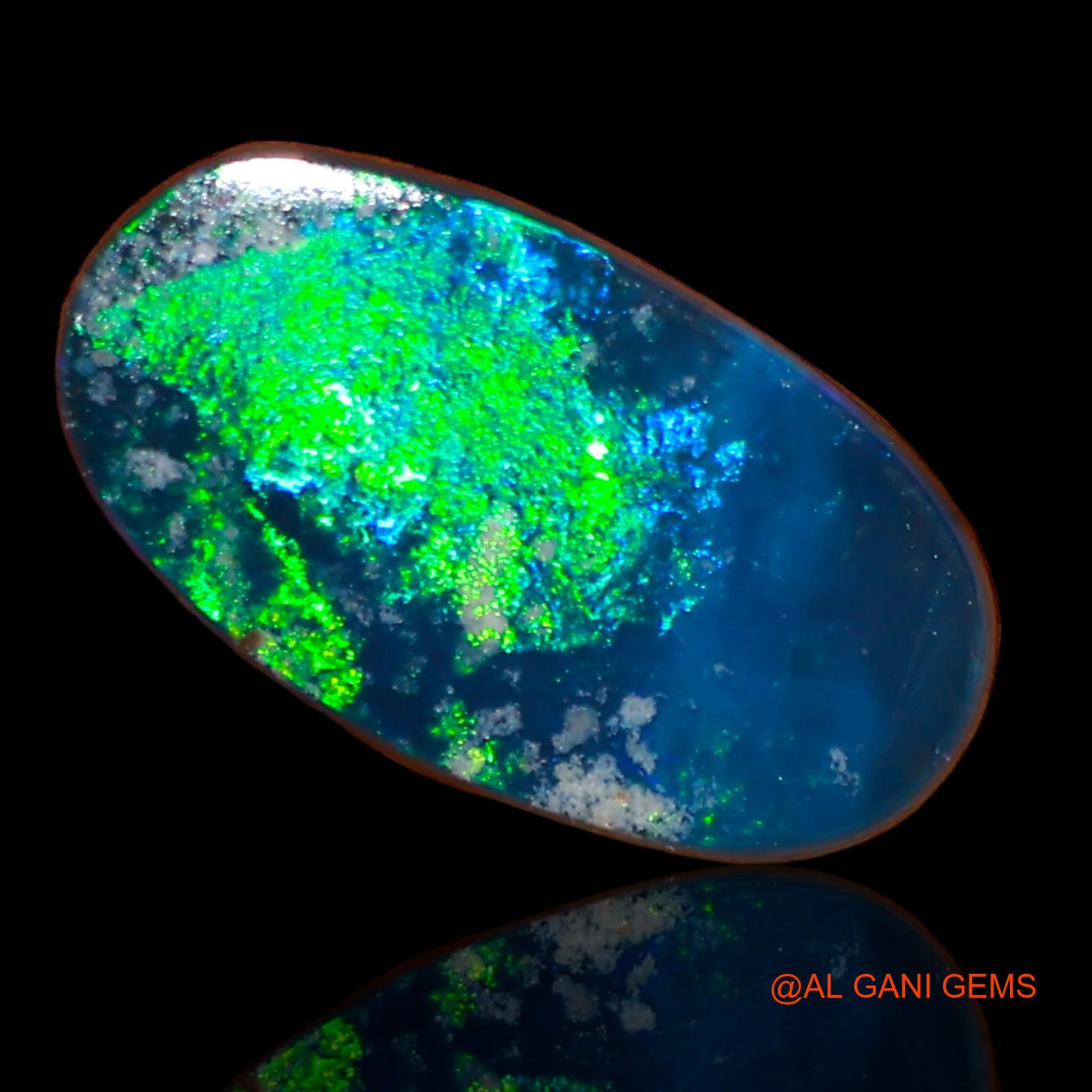Lab-Created Doublet Opal Gemstone 6.90 Cts Loose Oval Cabochon From Australia 18x9x3 mm D-36