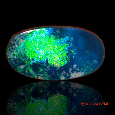Lab-Created Doublet Opal Gemstone 6.90 Cts Loose Oval Cabochon From Australia 18x9x3 mm D-36