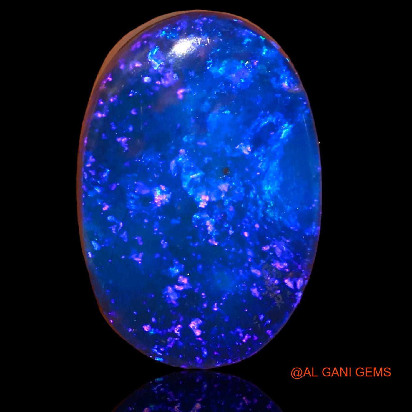 6.70 Cts Unheated Australian Doublet Opal Loose Gemstone Oval Cabochon Lab-Created 15x10x5 mm D-37