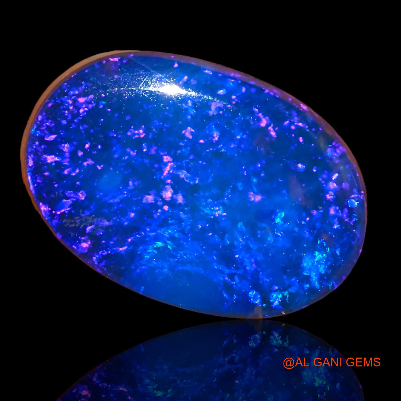 6.70 Cts Unheated Australian Doublet Opal Loose Gemstone Oval Cabochon Lab-Created 15x10x5 mm D-37