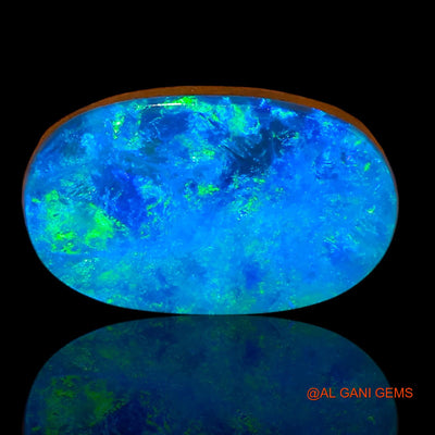 Lab-Created Doublet Opal Gemstone 6.95 Cts Loose Oval Cabochon From Australia 17x10x4 mm D-40
