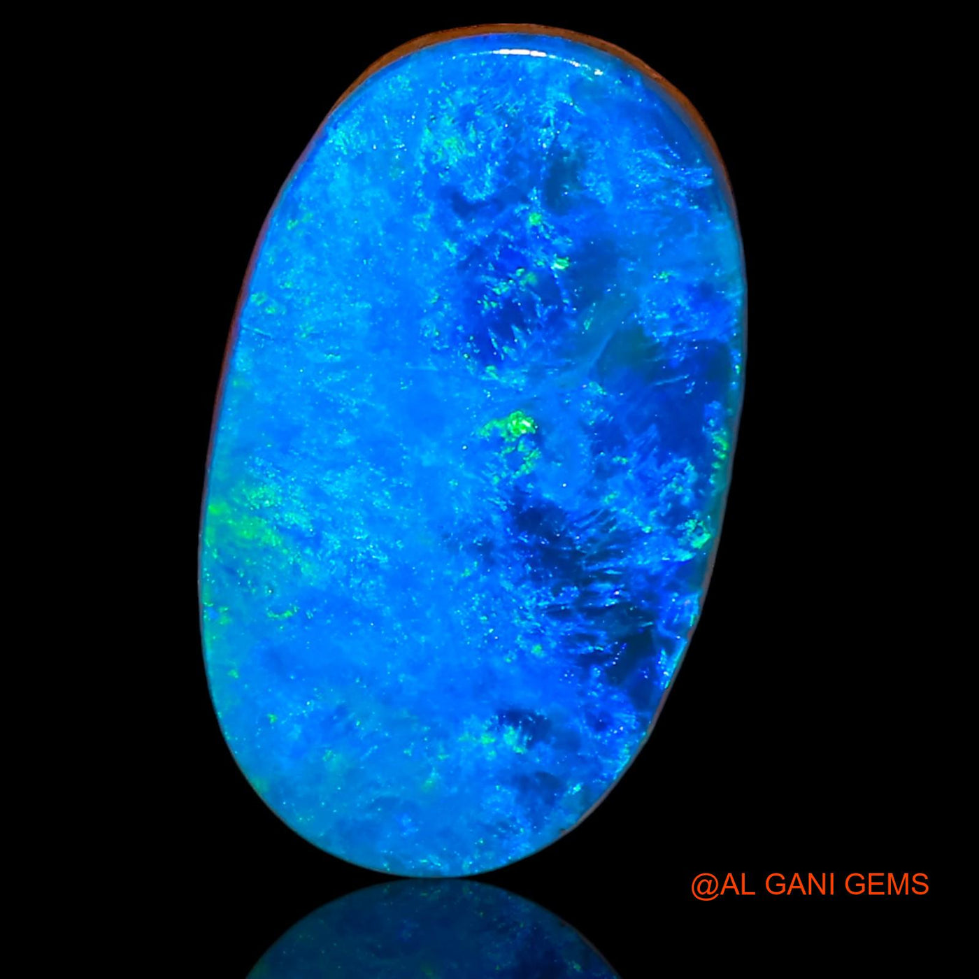 Lab-Created Doublet Opal Gemstone 6.95 Cts Loose Oval Cabochon From Australia 17x10x4 mm D-40