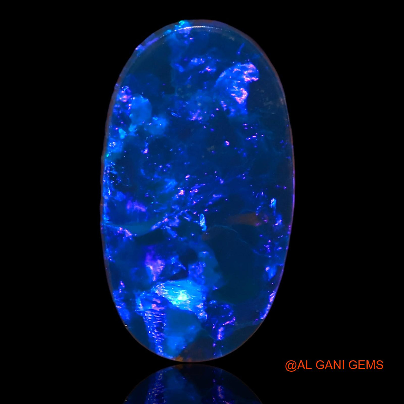 6.80 Cts Lab-Created Australian Doublet Opal Loose Gemstone Oval Cabochon 17x9x4 mm D-41