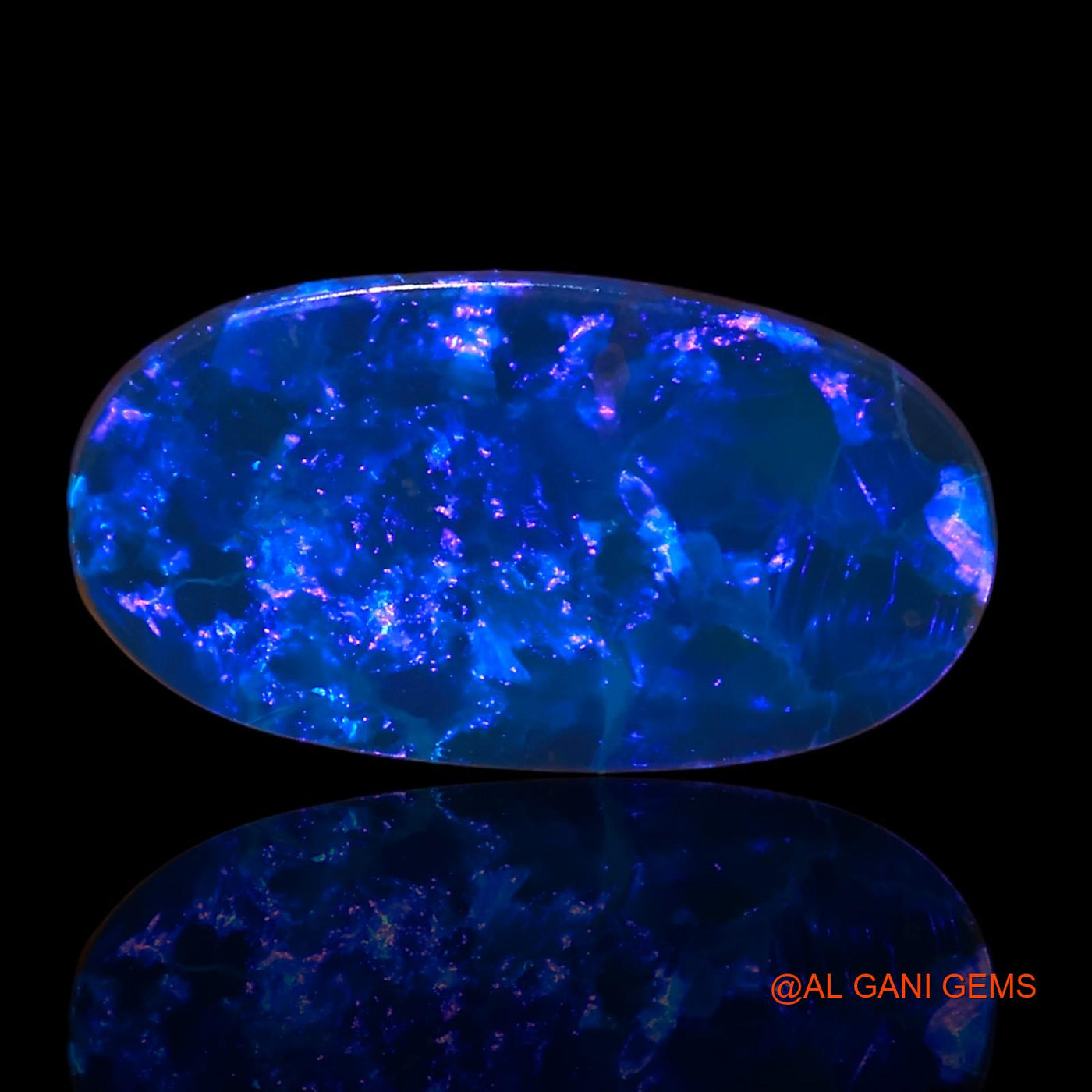 6.80 Cts Lab-Created Australian Doublet Opal Loose Gemstone Oval Cabochon 17x9x4 mm D-41
