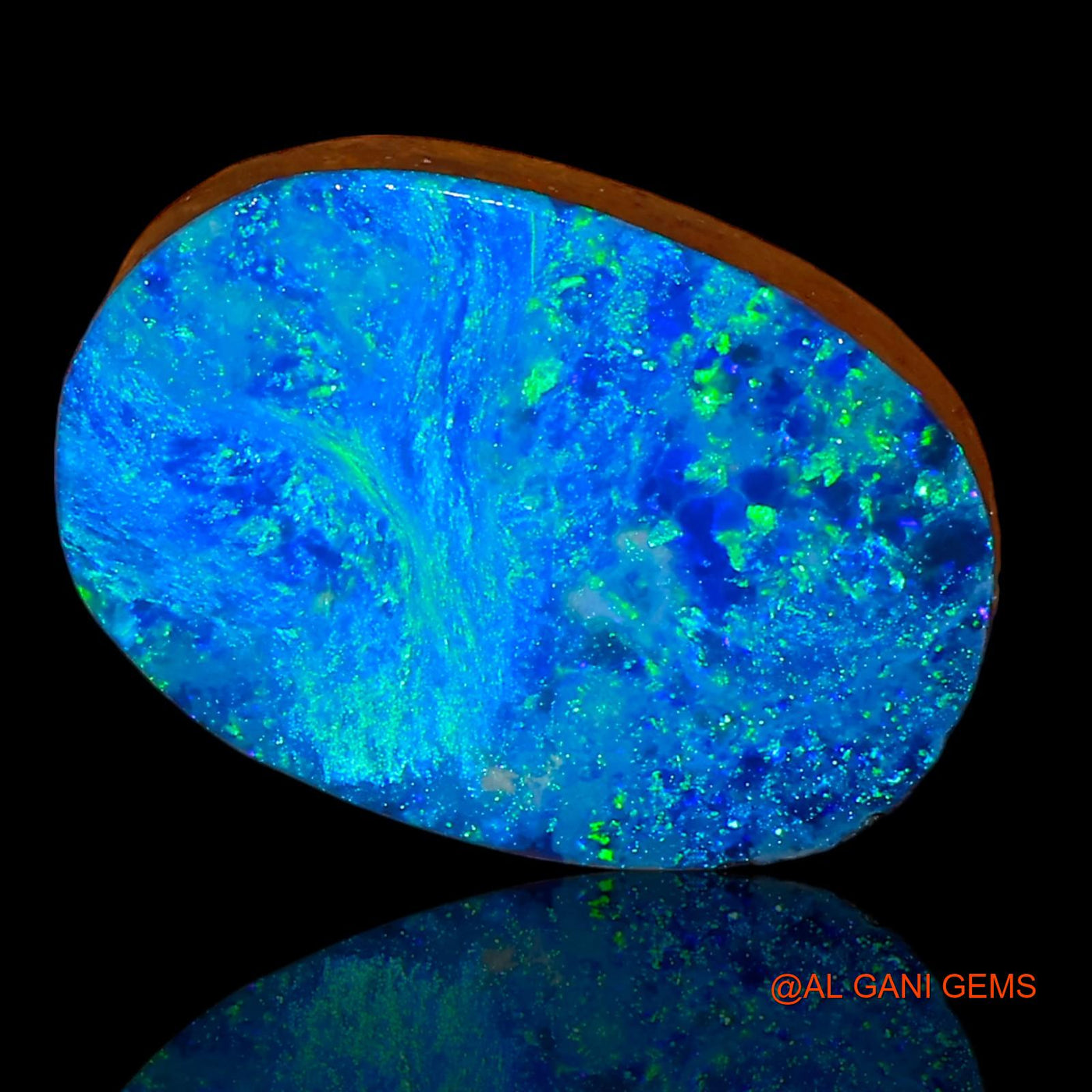 Lab-Created Untreated Doublet Opal Loose Gemstone Oval Cabochon From Australia 6.30 Cts 15x10x3 mm D-42