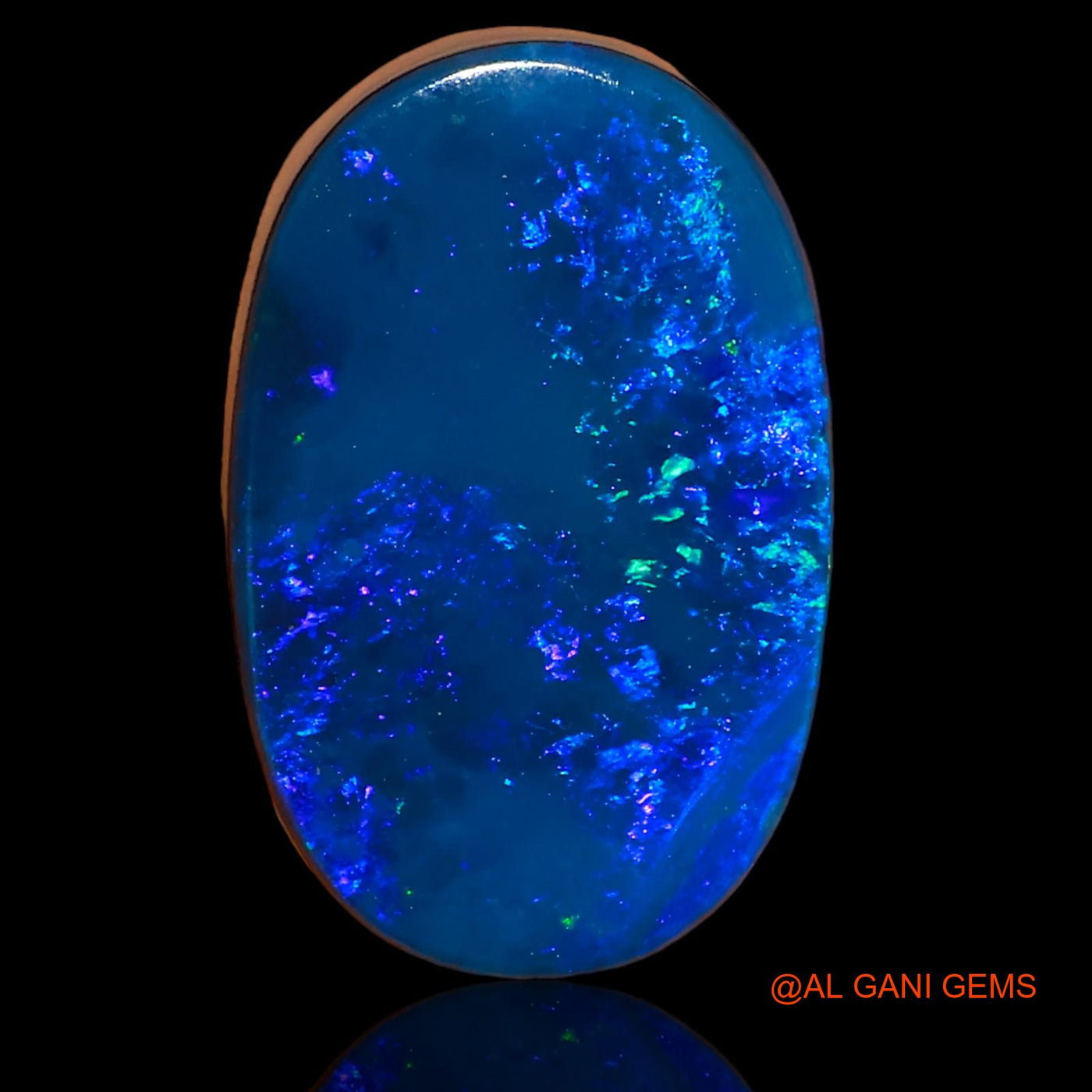 6.10 Cts Unheated Australian Doublet Opal Loose Gemstone Oval Cabochon Lab-Created 17x11x3 mm D-43