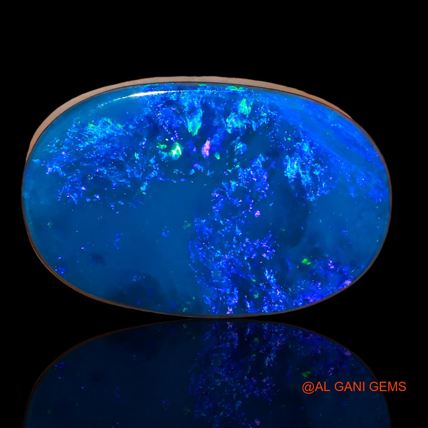 6.10 Cts Unheated Australian Doublet Opal Loose Gemstone Oval Cabochon Lab-Created 17x11x3 mm D-43