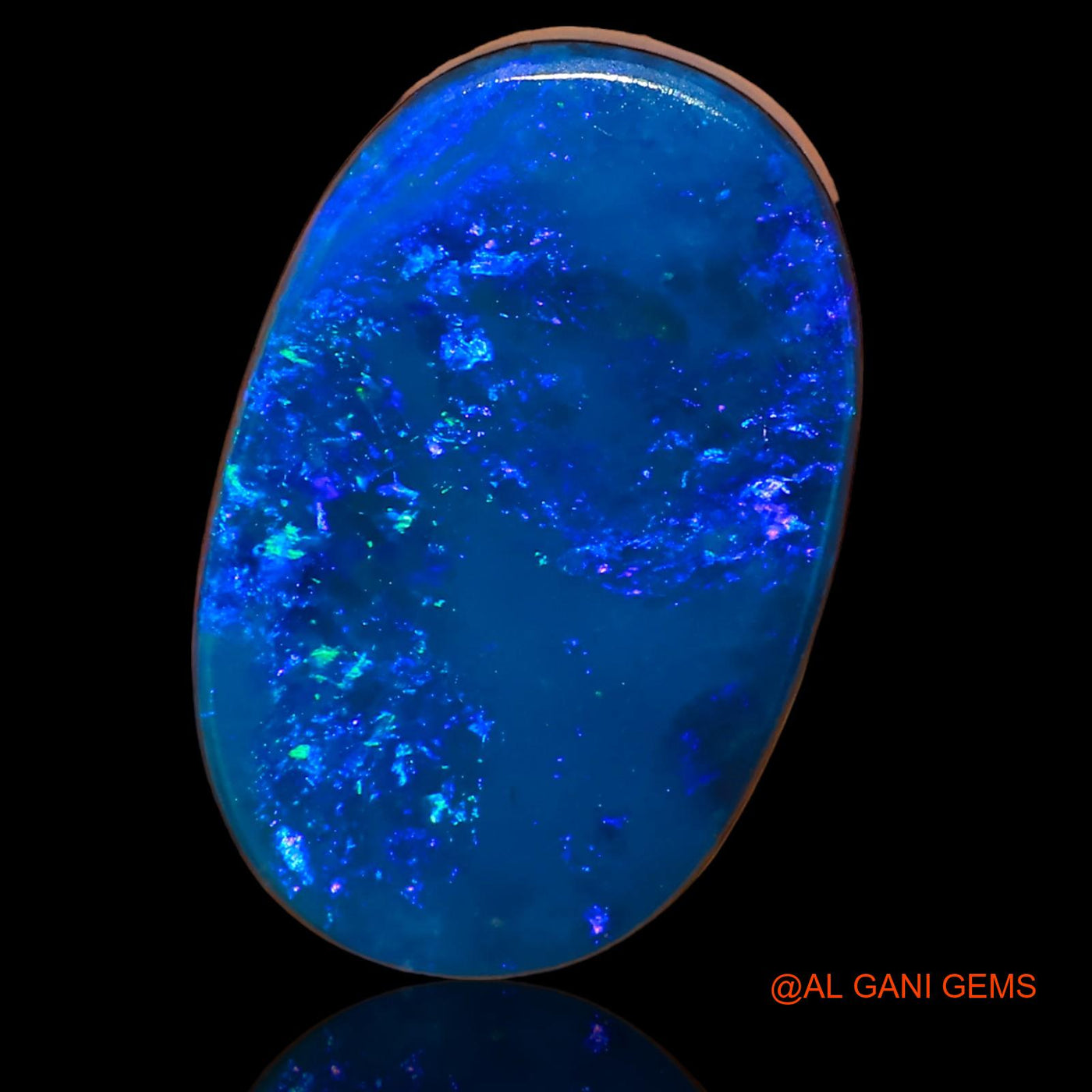 6.10 Cts Unheated Australian Doublet Opal Loose Gemstone Oval Cabochon Lab-Created 17x11x3 mm D-43