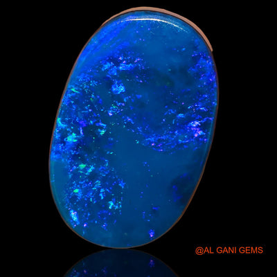 6.10 Cts Unheated Australian Doublet Opal Loose Gemstone Oval Cabochon Lab-Created 17x11x3 mm D-43