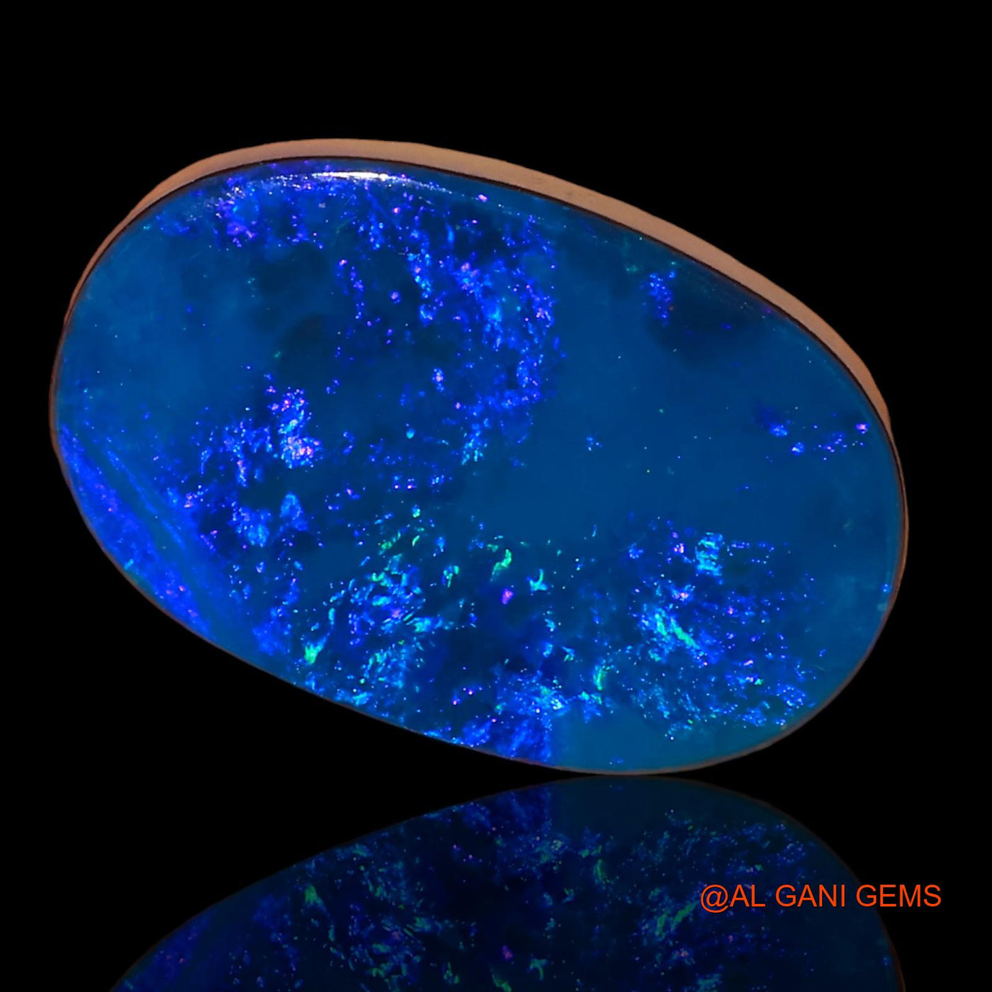 6.10 Cts Unheated Australian Doublet Opal Loose Gemstone Oval Cabochon Lab-Created 17x11x3 mm D-43