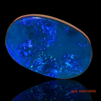 6.10 Cts Unheated Australian Doublet Opal Loose Gemstone Oval Cabochon Lab-Created 17x11x3 mm D-43