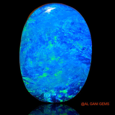 6.60 Cts Lab-Created Australian Doublet Opal Oval Cabochon Loose Gemstone For Jewelry 15x11x4 mm D-45