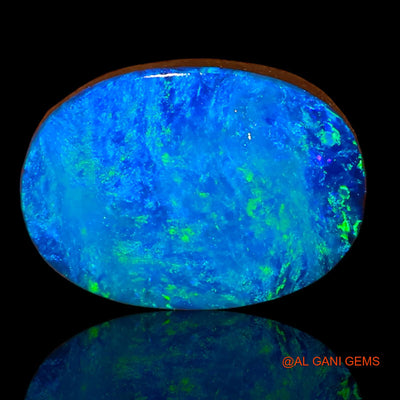 6.60 Cts Lab-Created Australian Doublet Opal Oval Cabochon Loose Gemstone For Jewelry 15x11x4 mm D-45