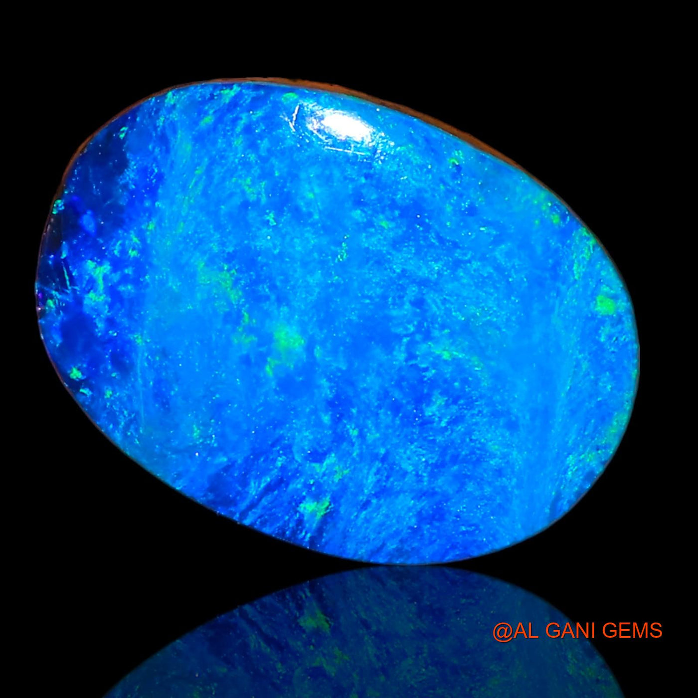 6.60 Cts Lab-Created Australian Doublet Opal Oval Cabochon Loose Gemstone For Jewelry 15x11x4 mm D-45