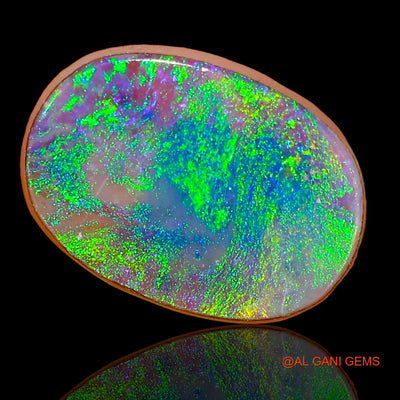 4.10 Cts Lab-Created Australian Doublet Opal Loose Gemstone Oval Cabochon 14x10x3 mm D-47