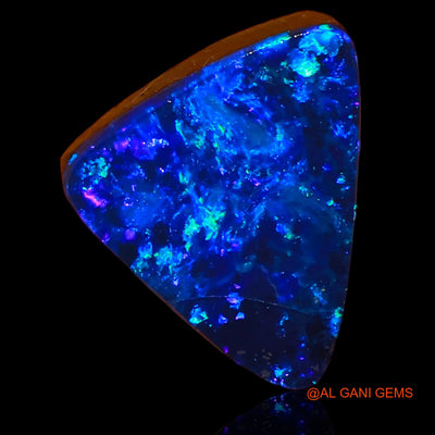 Lab-Created Doublet Opal Gemstone 4.05 Cts Loose Trillion Cabochon From Australia 13x10x3 mm D-48