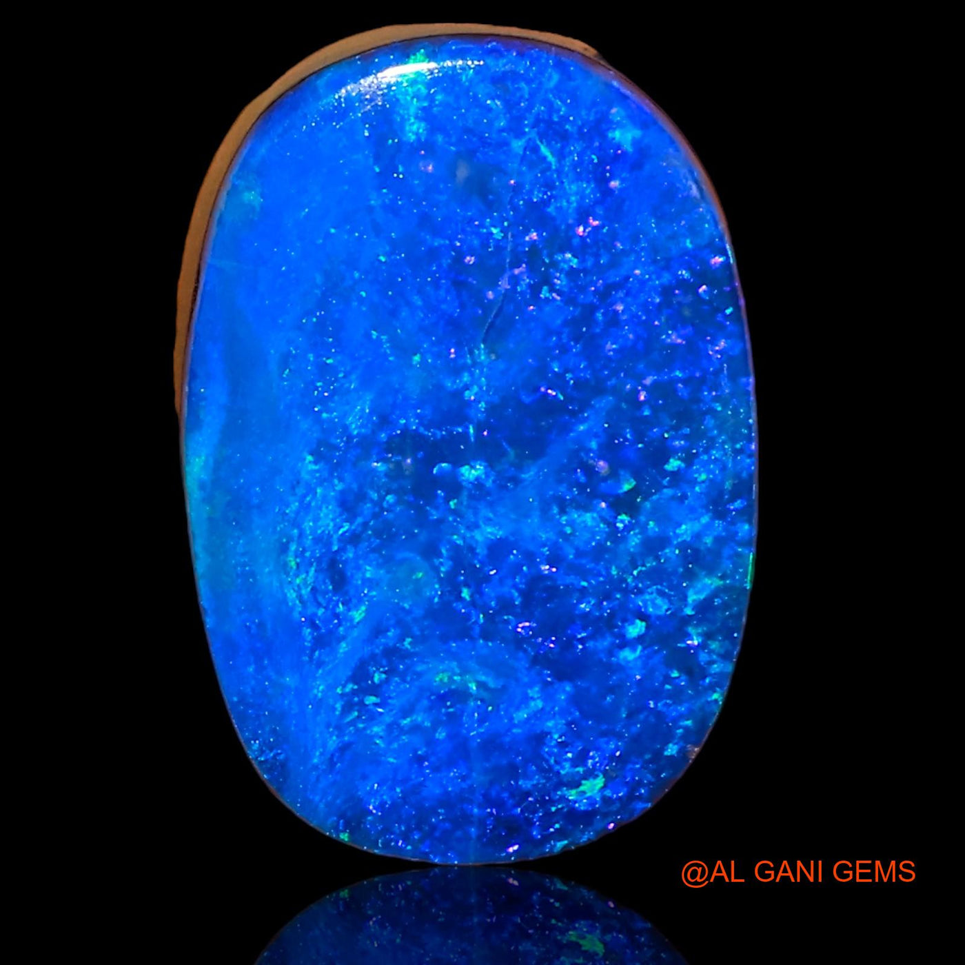 Lab-Created Doublet Opal Gemstone 5.65 Cts Loose Oval Cabochon From Australia 15x10x4 mm D-49