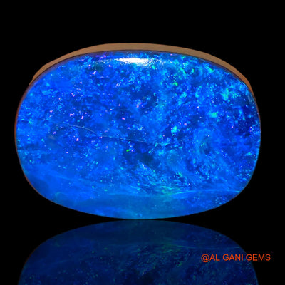Lab-Created Doublet Opal Gemstone 5.65 Cts Loose Oval Cabochon From Australia 15x10x4 mm D-49