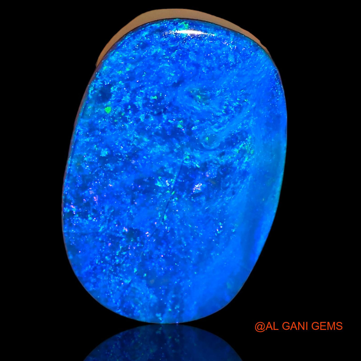 Lab-Created Doublet Opal Gemstone 5.65 Cts Loose Oval Cabochon From Australia 15x10x4 mm D-49
