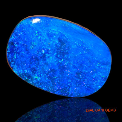 Lab-Created Doublet Opal Gemstone 5.65 Cts Loose Oval Cabochon From Australia 15x10x4 mm D-49