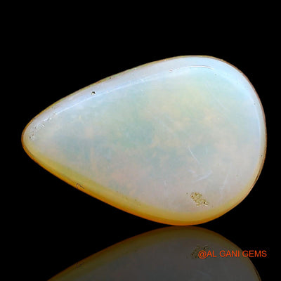 Lab-Created Doublet Opal Gemstone 3.90 Cts Loose Pear Cabochon From Australia 13x9x4 mm D-4