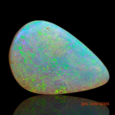 Lab-Created Doublet Opal Gemstone 3.90 Cts Loose Pear Cabochon From Australia 13x9x4 mm D-4