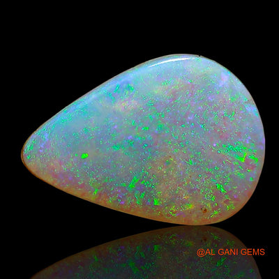 Lab-Created Doublet Opal Gemstone 3.90 Cts Loose Pear Cabochon From Australia 13x9x4 mm D-4
