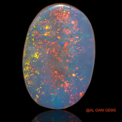 6.85 Cts Lab-Created Australian Doublet Opal Loose Gemstone Oval Cabochon 15x10x4 mm D-50