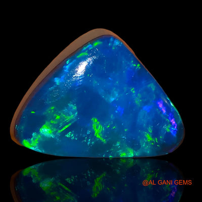 5.00 Cts Lab-Created Australian Doublet Opal Loose Gemstone Trillion Cabochon 12x9x6 mm D-51