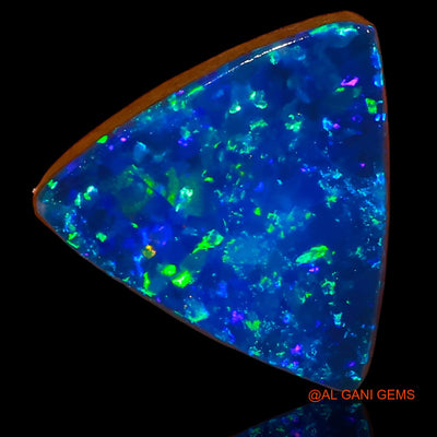 4.30 Cts Lab-Created Australian Doublet Opal Trillion Cabochon Loose Gemstone For Jewelry 11x11x3 mm D-52