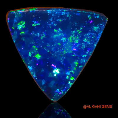 4.30 Cts Lab-Created Australian Doublet Opal Trillion Cabochon Loose Gemstone For Jewelry 11x11x3 mm D-52