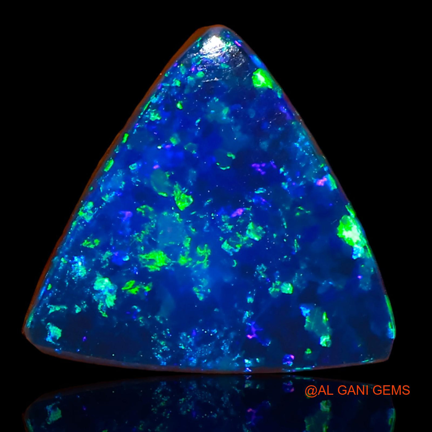 4.30 Cts Lab-Created Australian Doublet Opal Trillion Cabochon Loose Gemstone For Jewelry 11x11x3 mm D-52