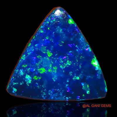 4.30 Cts Lab-Created Australian Doublet Opal Trillion Cabochon Loose Gemstone For Jewelry 11x11x3 mm D-52