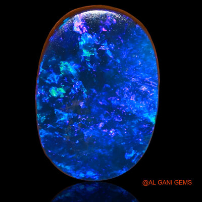 7.00 Cts Lab-Created Australian Doublet Opal Loose Gemstone Oval Cabochon 14x10x4 mm D-53