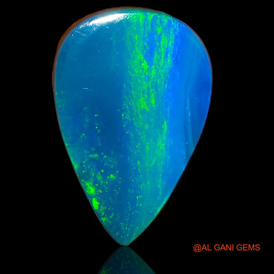 Lab-Created Doublet Opal Gemstone 5.40 Cts Loose Pear Cabochon From Australia 16x10x3 mm D-54