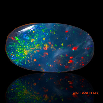 Lab-Created Doublet Opal Gemstone 4.80 Cts Loose Oval Cabochon From Australia 15x8x3 mm D-56