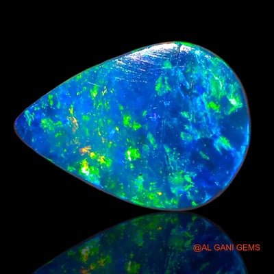 4.00 Cts Lab-Created Australian Doublet Opal Loose Gemstone Pear Cabochon 13x9x4 mm D-61