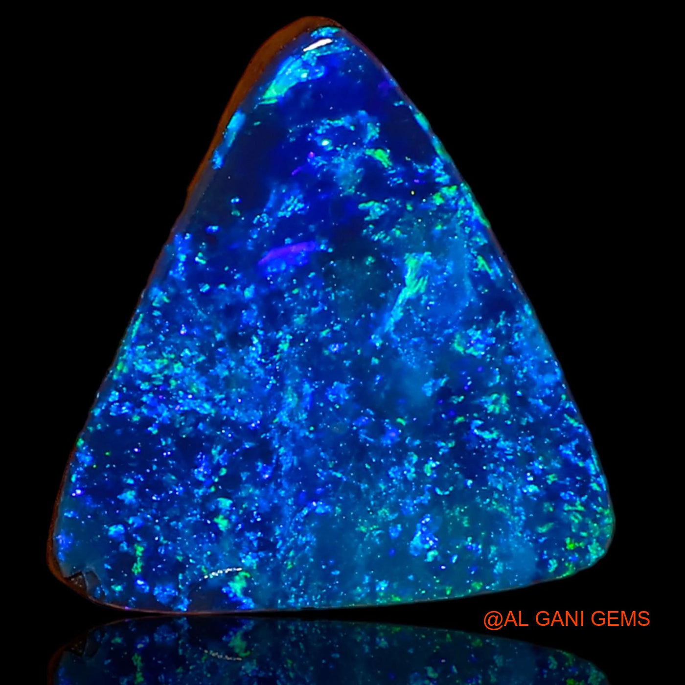 3.00 Cts Lab-Created Australian Doublet Opal Loose Gemstone Trillion Cabochon 12x10x3 mm D-62