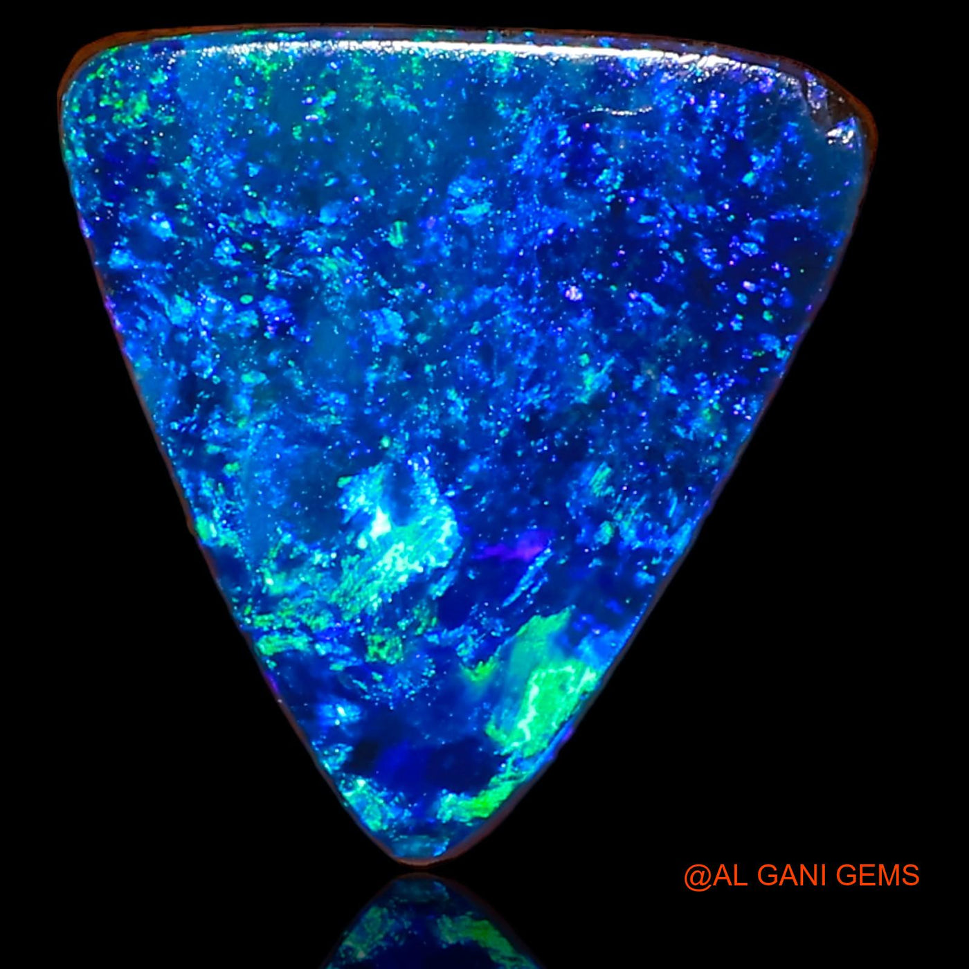 3.00 Cts Lab-Created Australian Doublet Opal Loose Gemstone Trillion Cabochon 12x10x3 mm D-62